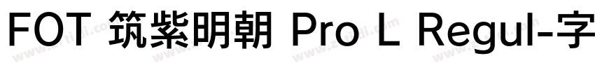 FOT 筑紫明朝 Pro L Regul字体转换